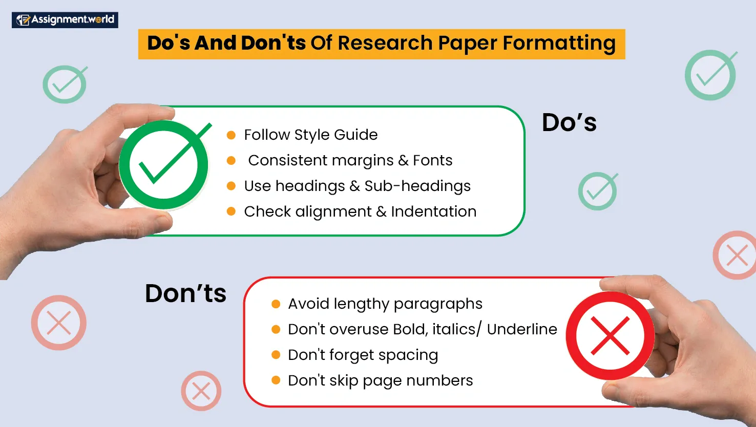 Do and Don't Of Research Paper Formatting